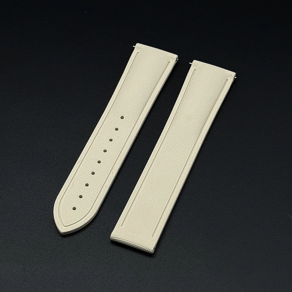 Hochwertiges Sport-Uhrenarmband mit gewebtem Muster, 20 mm, 21 mm, 22 mm, FKM-Gummi-Uhrenarmband