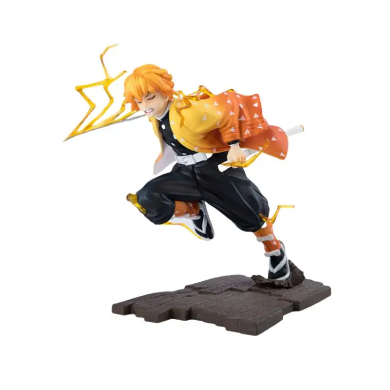 Demon Slayer Breath of Thunder Agatsuma Zenitsu anime characters Garage Kit Ornaments boys favorite gift battle mode