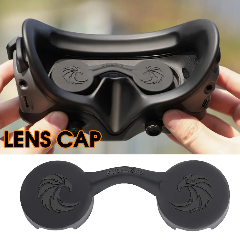 For Dji Avata 2 Lens Protective Cover Silicone Eye Black Lens Protective Cover For Goggles 2/3 Glasses Protector K7r6