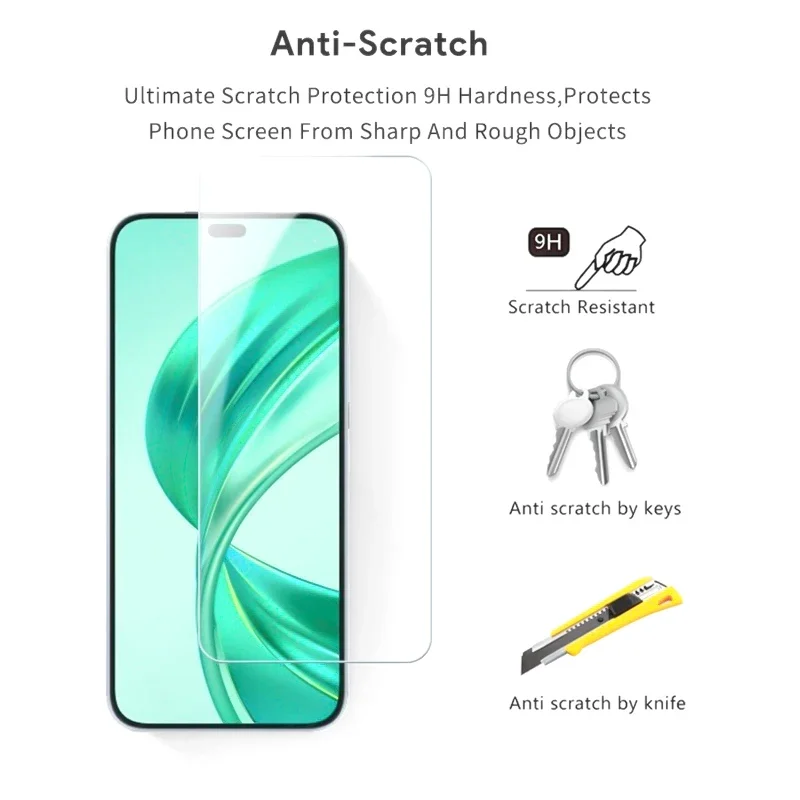 5 pçs vidro temperado para huawei honor x8b x7b x8a x9a x7a x7 x9 x8 protetor de tela para honra 200 90 lite 50 se 20s magia 7 vidro