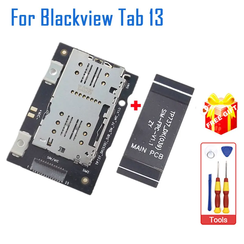 

New Original Blackview Tab 13 SIM Card Slot Holder Board With SIM Card Holder Cable FPC Accessories For Blackview Tab 13 Tablets