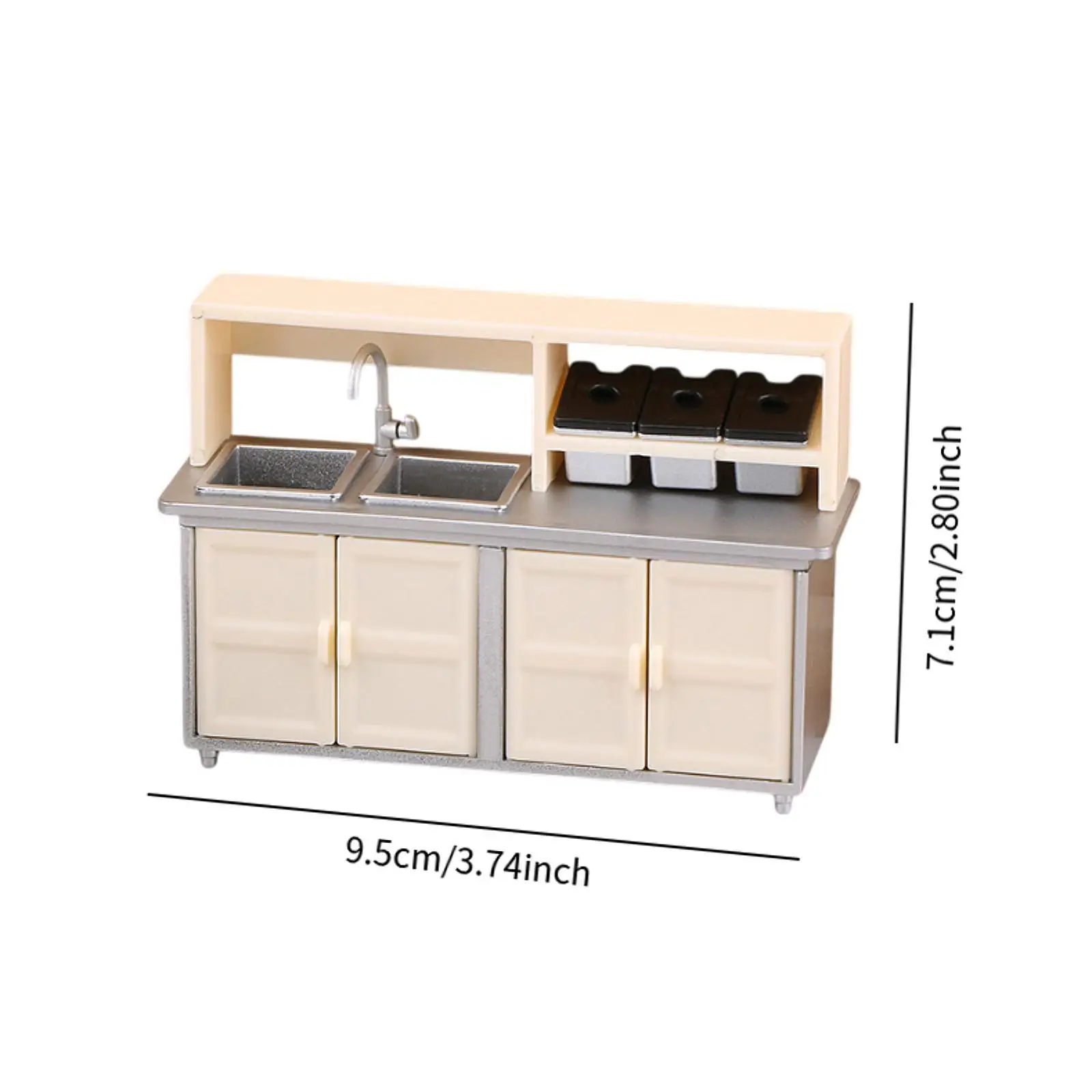 1:12 Puppenhaus Mini Milchtee Workstation Modell 9,5x3,1x7,1cm realistisch