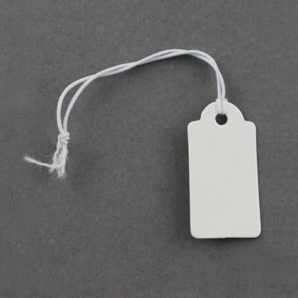 100Pcs Paper Price Cards Marking Tags Jewelry Price Hang Price Labels Display Tags Writable Blank Kraft Gift Tags
