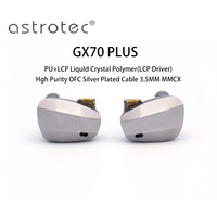 Astrotec GX70 Plus HiFi IEM PU+LCP Liquld Crystal Polymer Driver with OFC Silver Plated Cable 3.5MM MMCX