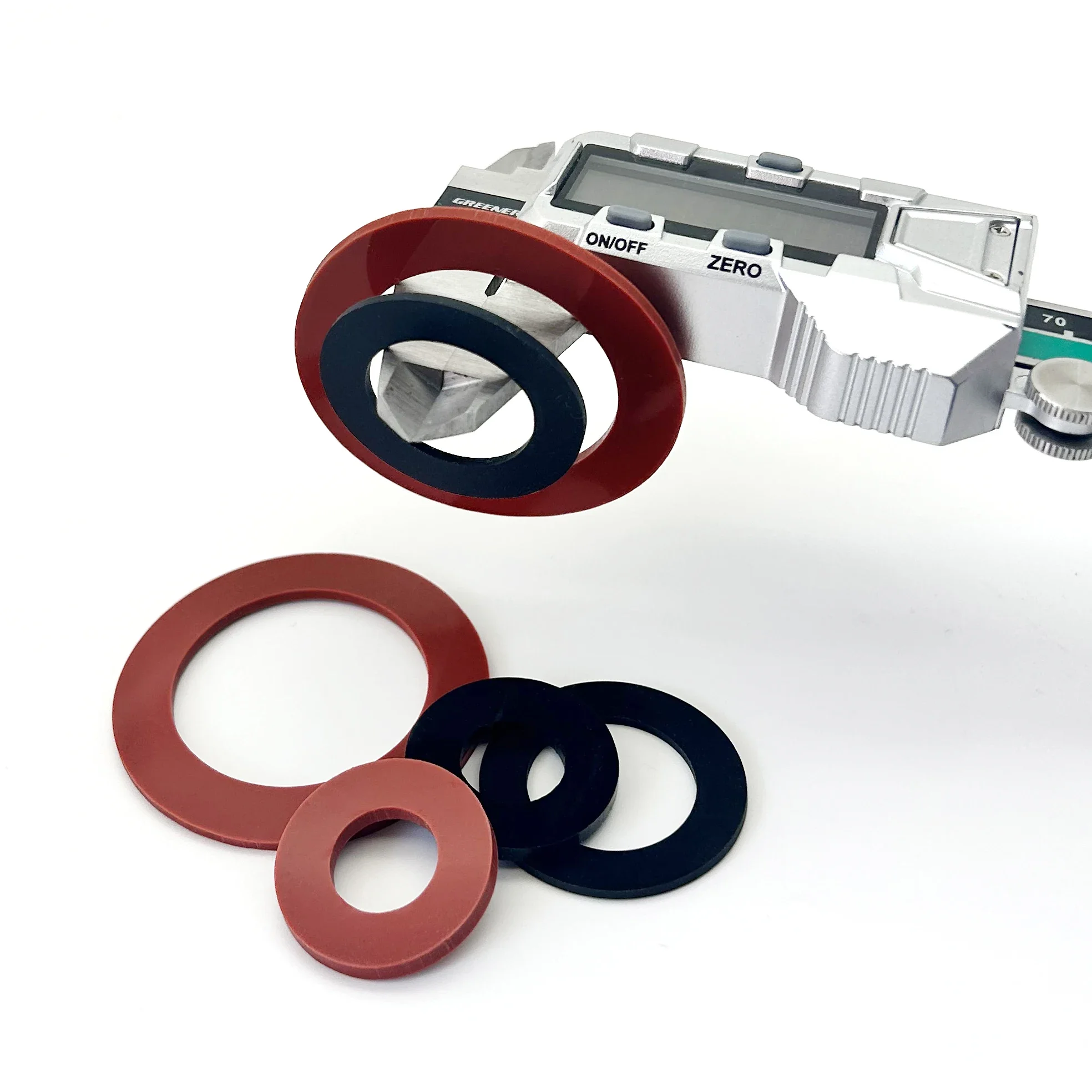 Dikke 1mm/1.5mm/2mm/3mm Siliconen platte pakking rubberen pakking VMQ watermeter afdichting ID 4mm ~ 36mm OD 8mm ~ 53mm rubberen pakking