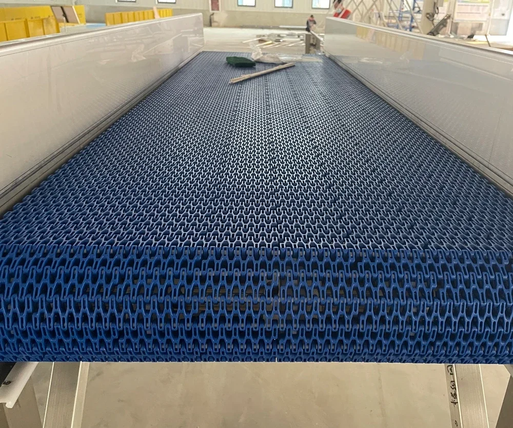 Custom Plastic Modular Belt Conveyor Automatic Durable Stainless Steel Conveyor System For Food Production Lines