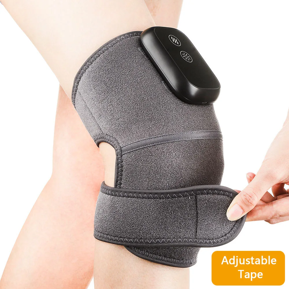 Heated Knee Massager for Joint Pain Relief Arthritis Meniscus Pain Electric Vibration Knee Brace Wrap 3 Adjustable Heat Patterns