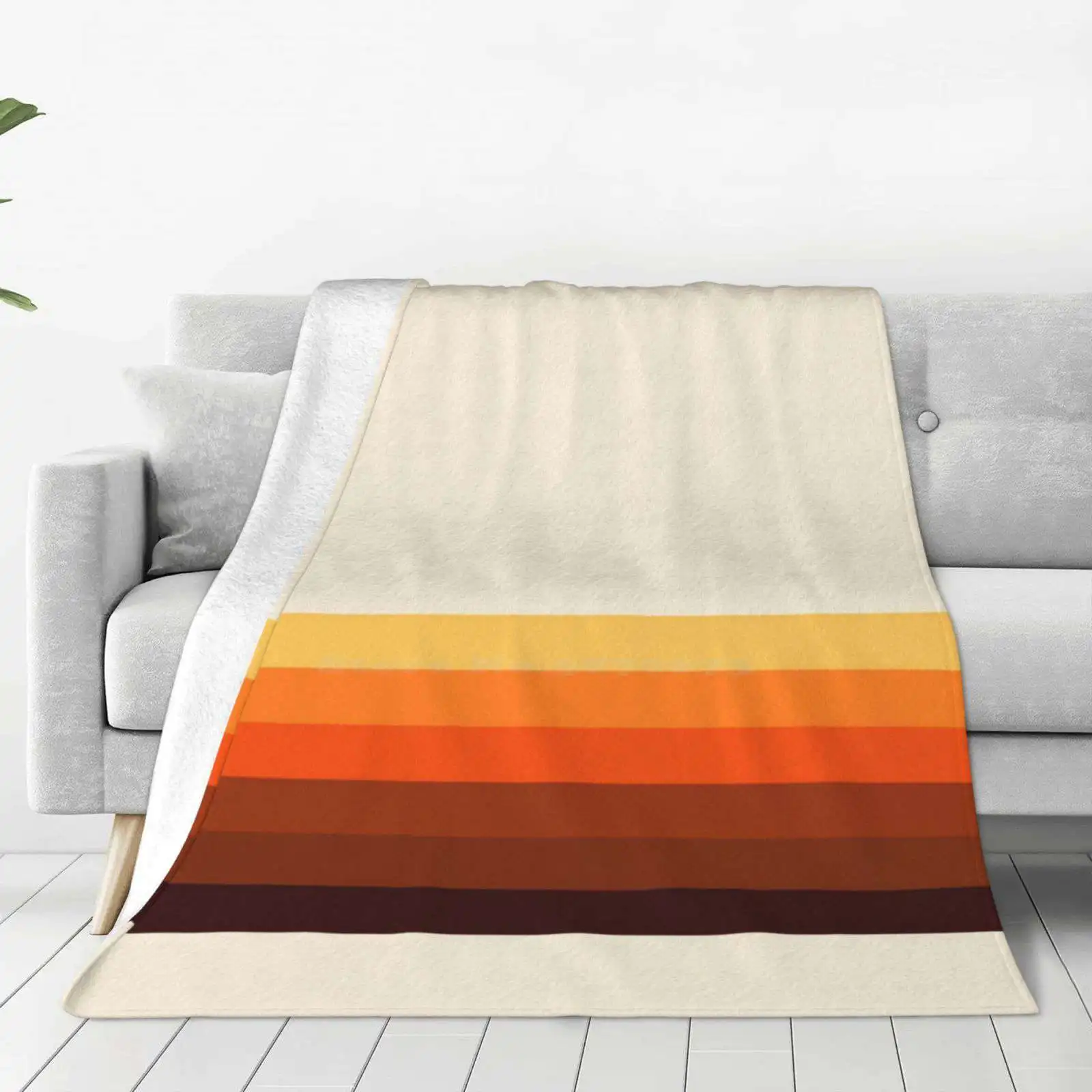 

Винтажное желтое мягкое теплое дорожное портативное одеяло 6Os 70S ретро винтажное абстрактное минимализм Геометрические Цвета коричневый