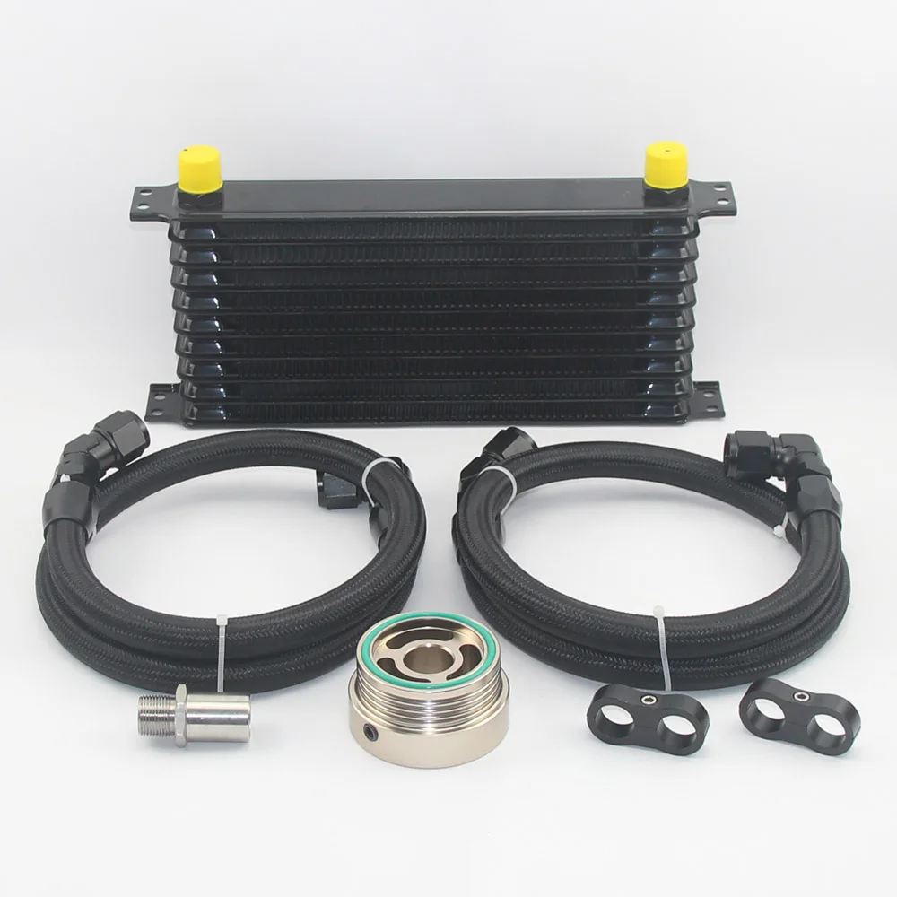 

Oil Cooler Kit AN10 Transmission Oil Cooler Kit Oil Filter Adapter with For Honda GK5 Toyota GT86