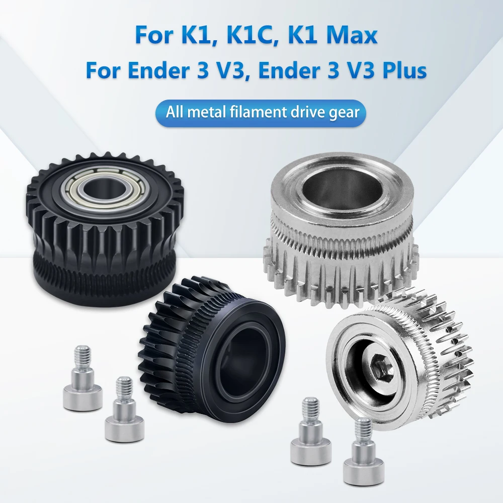 

NEW K1C Extruder Gear Kits All-metal Filament Drive Gear DLC-coated Nickel-plated High Hardness for K1/K1C /K1 Max/Ender 3 V3