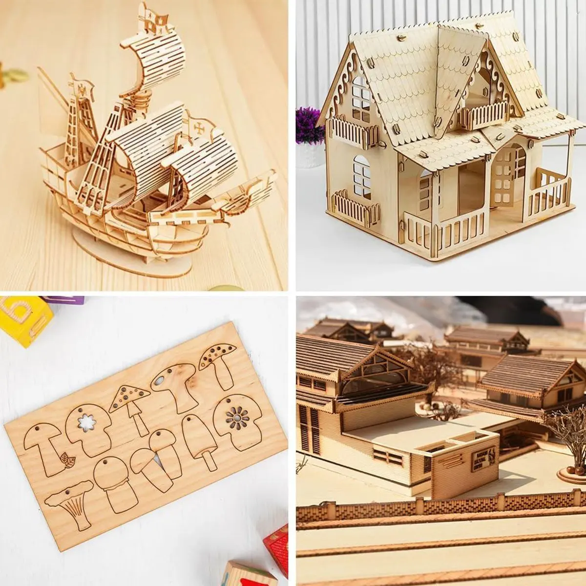FOR HOME 12 Pack Sheets 12 x 8 x 1/13 Inch Thin Plywood Wood Sheets Unfinished Wood Squares Boards Balsa Wood Sheets for Crafts