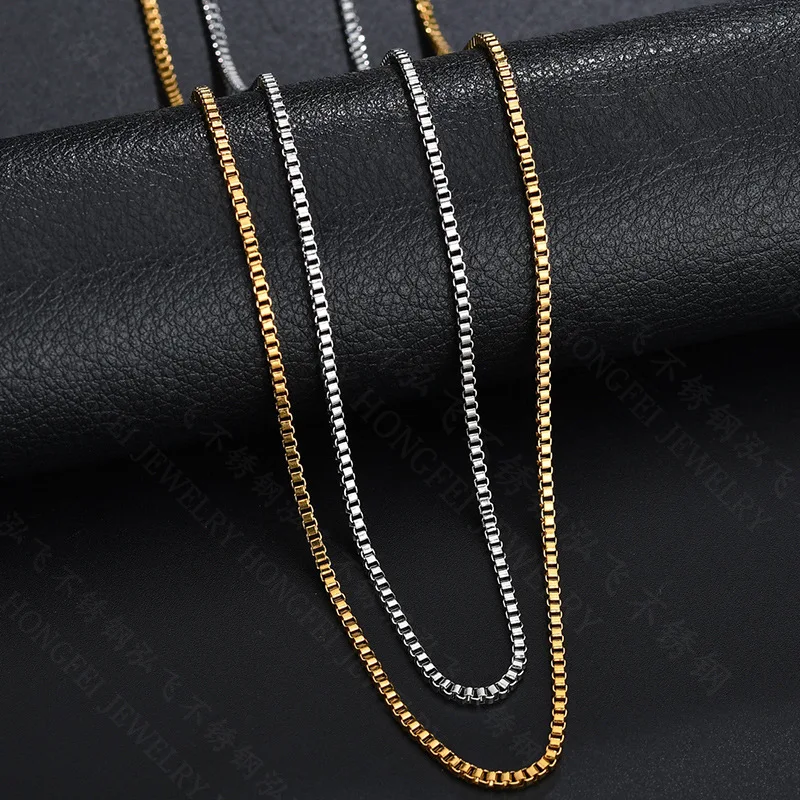 European and American Trendy Single Item for Both Men and Women Simple No Pendant Box Necklace Clavicle decoration