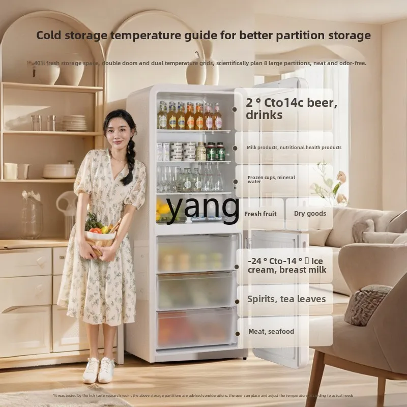 LMM retro refrigerator, intelligent freezing and refrigeration, double open two doors for home use