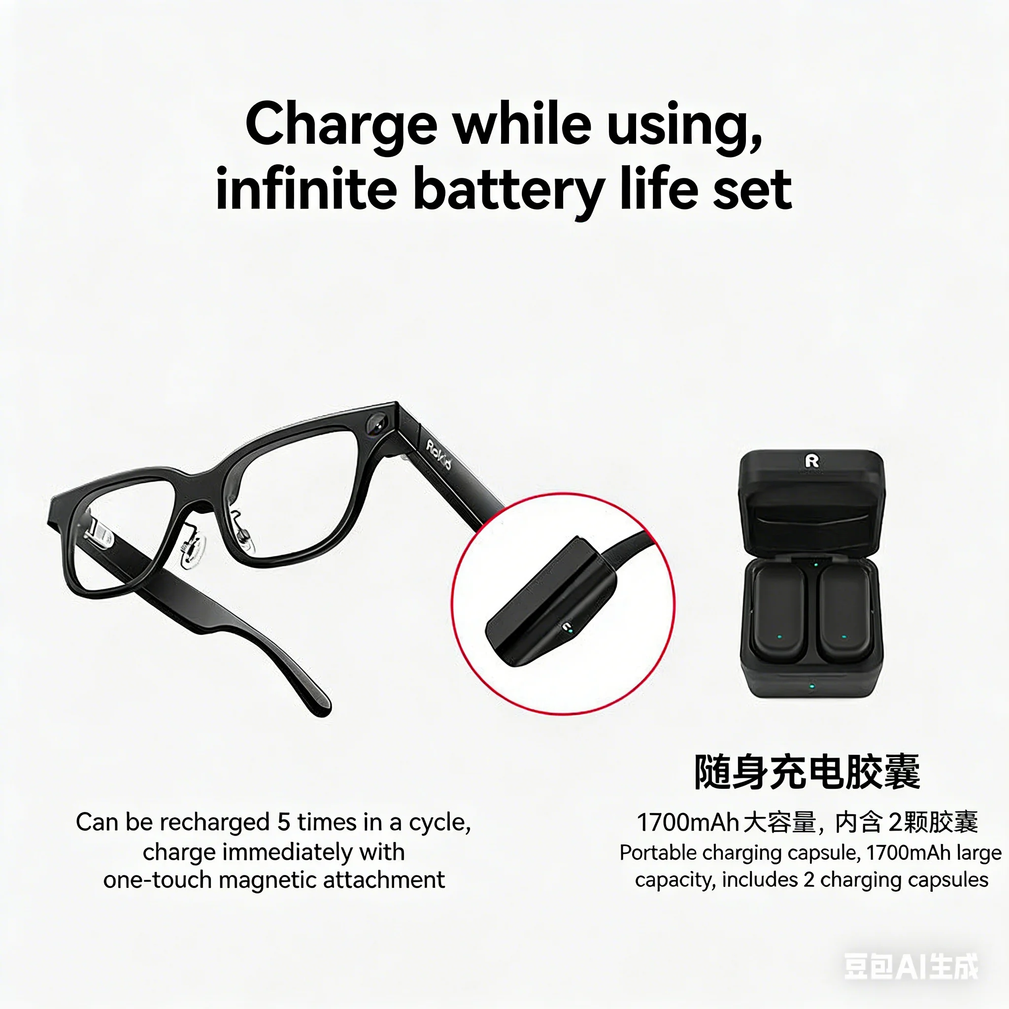 2025年Rokidグラス専用のオリジナル新品公式充電カプセル 独占 