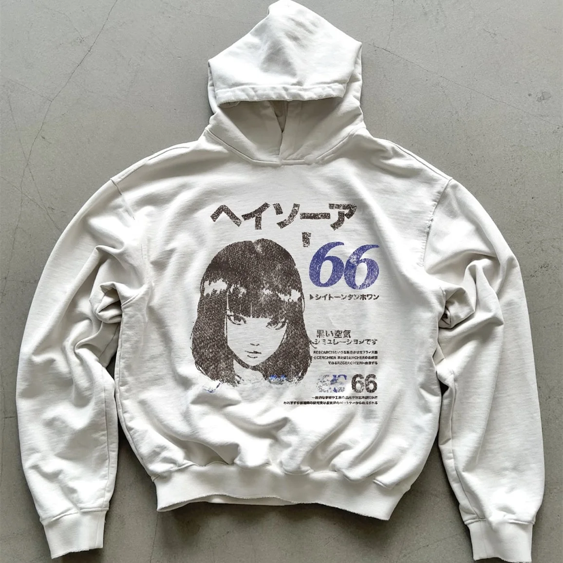 

Толстовка с принтом в стиле Harajuku Girl Hand-Dn Manga, 500 г, утепленная, с капюшоном, базовый слой, верхняя одежда, повседневная одежда