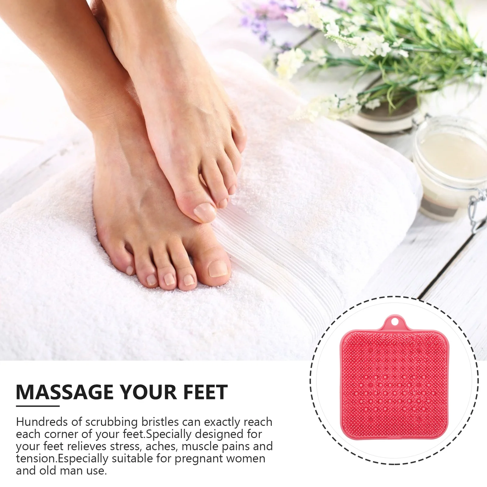 

1Pcs Massage Pad Foot Soles Cushion Practical Durable Foot Bath Tool Remove Dead Skin Callus Relax Pregnant Woman