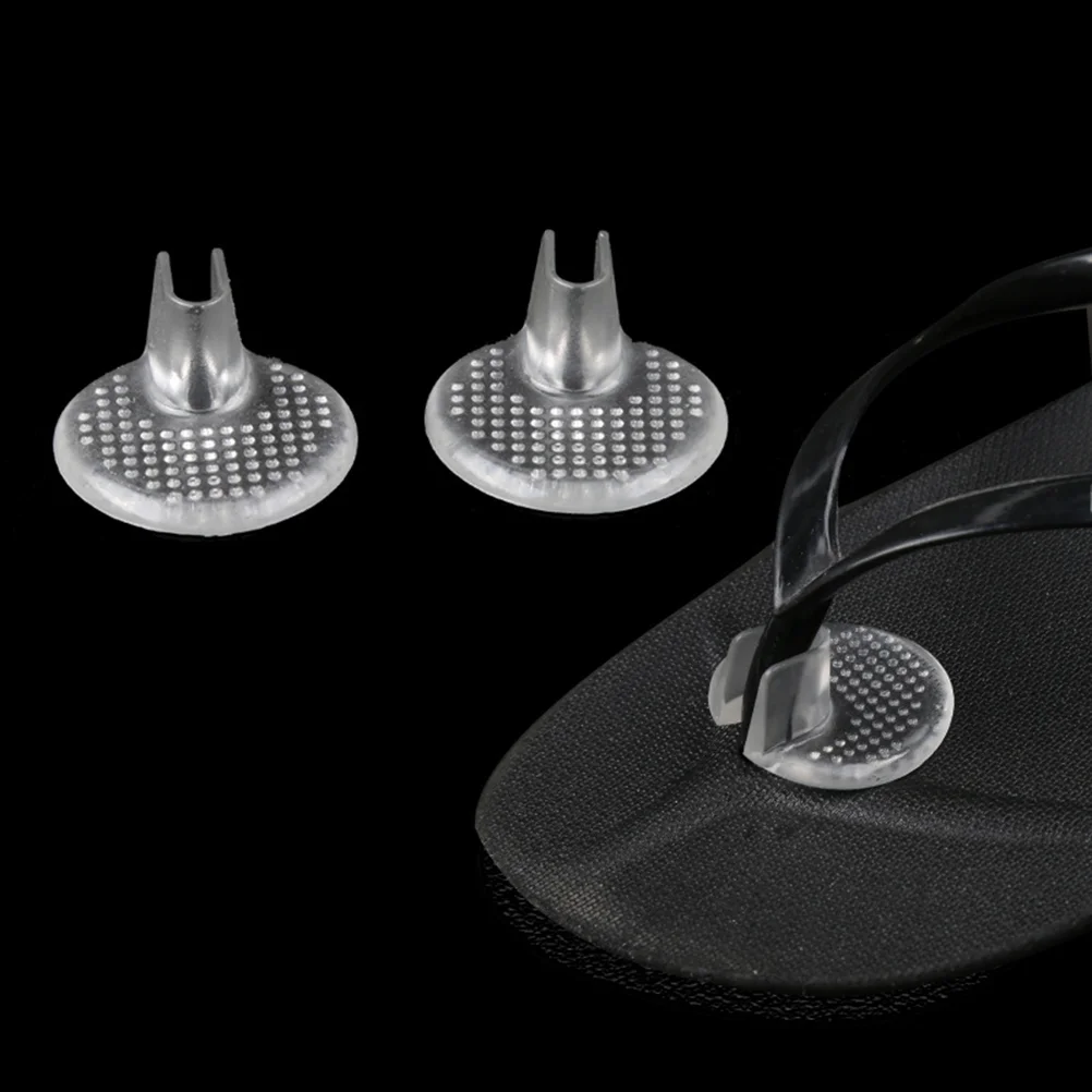 5 Pairs Gel Silicone Thong Sandal Toe Protectors Clear Sandal Toe Guards Cushions Gel Inserts Insoles Shoes Grip Pads