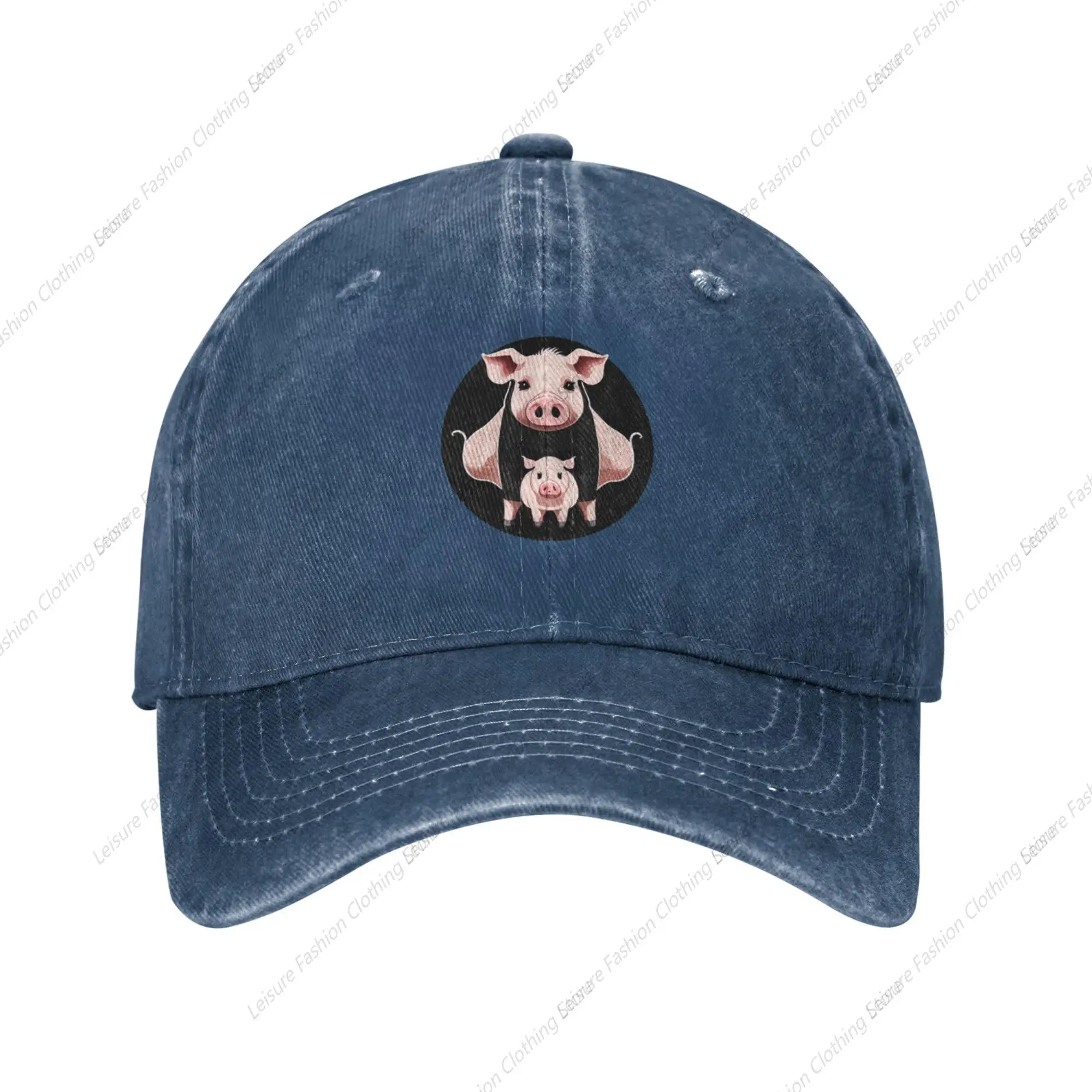 

Love Pig Mother Pig and Baby Pig Funny Golf Hat Dad Hats Trucker Hat Adjustable Vintage Washed Baseball Cap