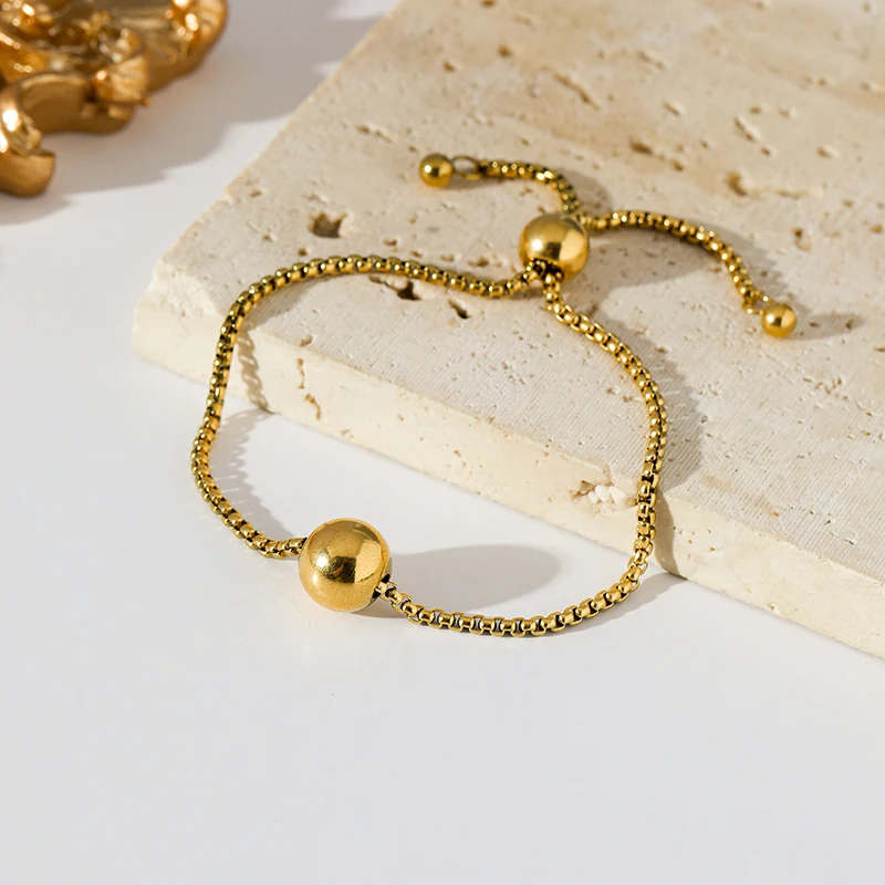 EILIECK 316L Edelstahl Goldfarben Perlenkette Armband-Set für Damen Neues Trendiges Schmuckset mit Kordelzugkette – Detail 19