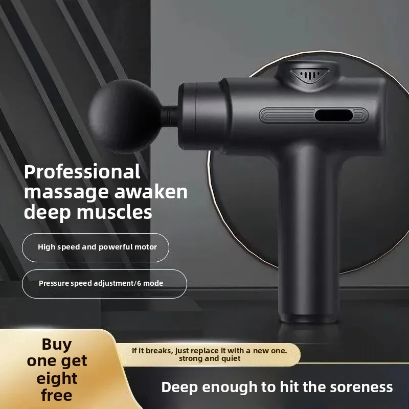 

Mini USB Electric Massage Gun Deep Tissue Facial Massgaer 8 Heads Arms Back Leg Muscle Relaxing For Body Back Arm Sport Fitness