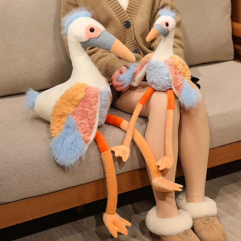 

Creative Animal crane Plush Doll Colorful Long-Legged Ostrich Plush Toy Home Decoration Gift For Boys And Girls