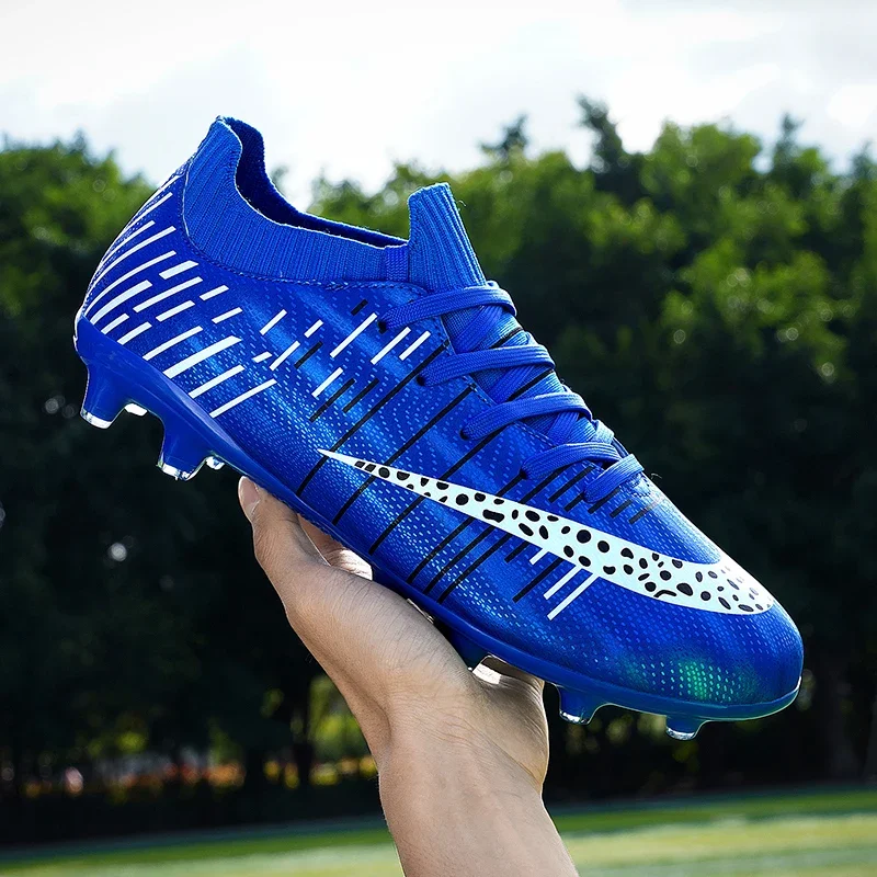 Men Football Soccer Boots Athletic TF/FG Shoes New Big Size High Top Cleats Training Sneaker Women Sports Comfortable