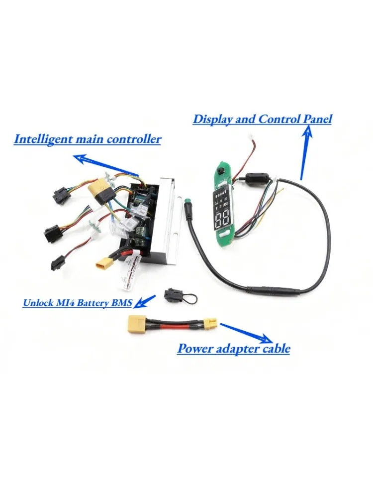 1200W Controller für Xiaomi 4 Ultra Scooter, 24-63V 7-25A Display-Board mit XT60-Anschluss, Geschwindigkeitsfreischaltung bis 55 km/h, Gsic Scooter