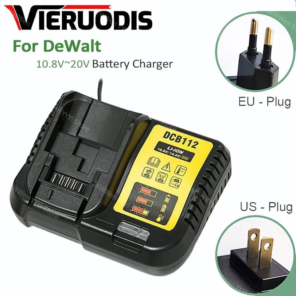 

for Dewalt DCB112 Battery Charger for Dewalt Battery 10.8V 12V 14.4V 18V 20V DCB200 DCB101 DCB115 DCB107 DCB105 DCB140 DCB112