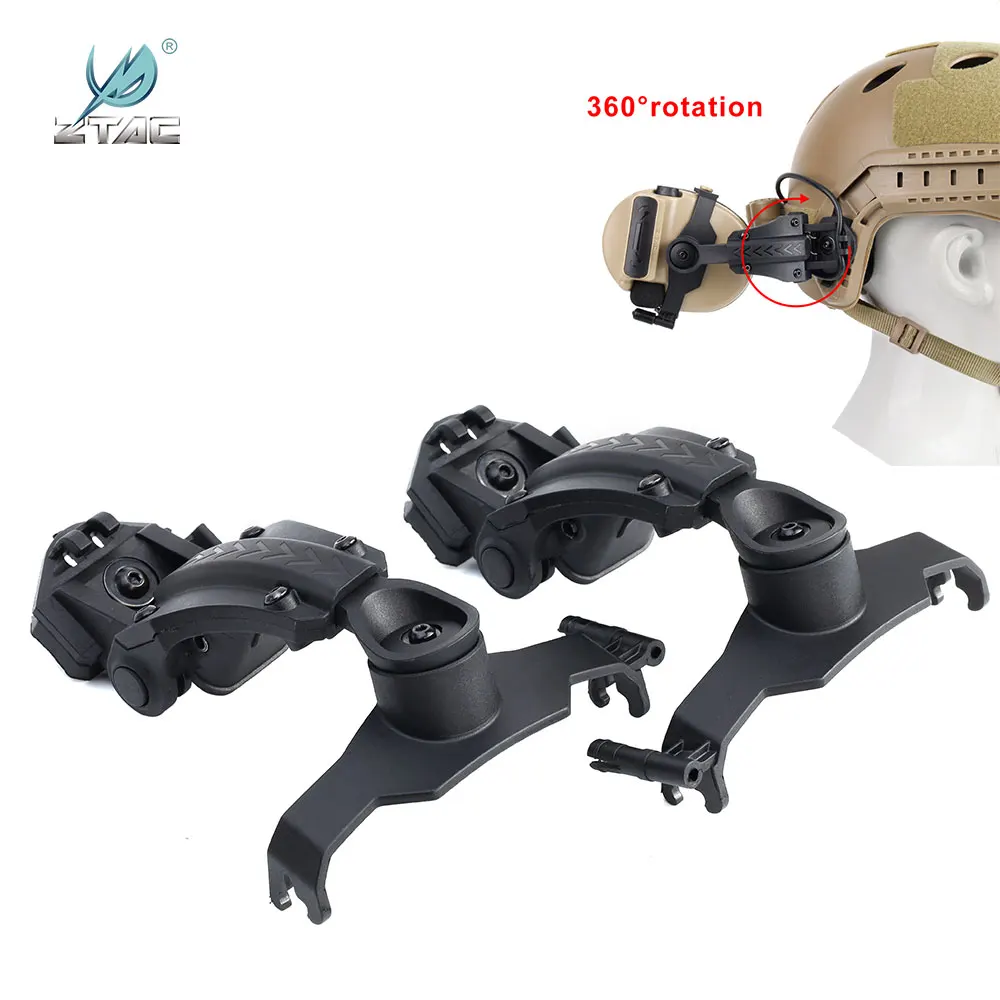 Z-TAC Tactical Helmet Ops Core ARC Rail Adapter Helmet Mount is Suitable for Tactical ZCOMTA II ZCOMTA III  Shooting Headset