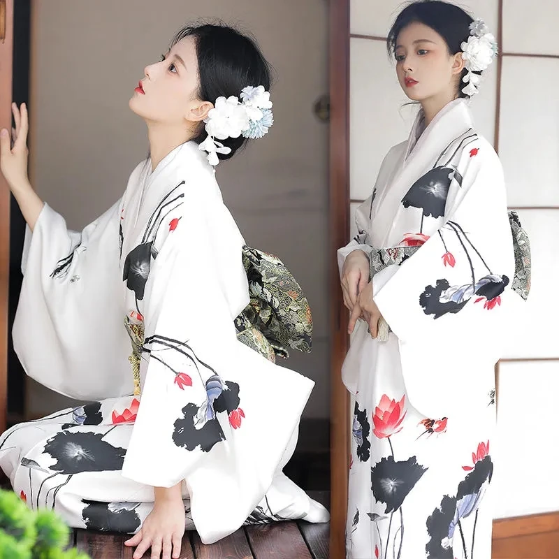 Kimono Women Improved Dress Sweet Elegant Ink Painting Original Kimono Banquet Dance Clothing Element Location Photography Dress