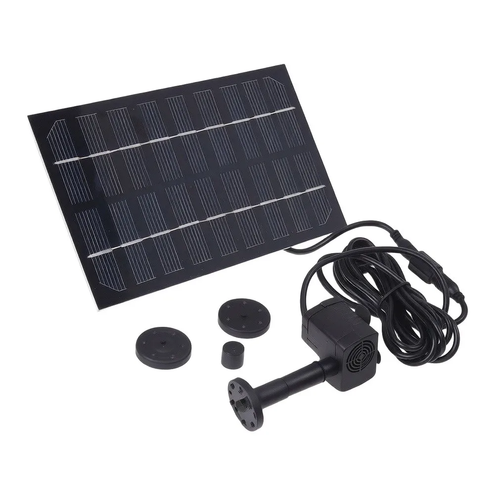 1.8W Polycrystalline Solar Brushless DC Water Pump for Fountain Aquarium Garden Use 200L/h 150cm Head 70cm Spray 4.5-10V