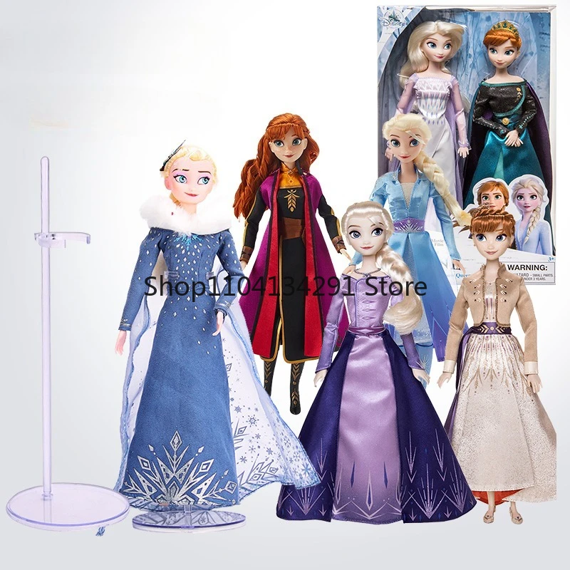 Original Disney Frozen 2 Elsa Princess Love Doll and Anna Queen Coronation Dress-Up Figure Toy