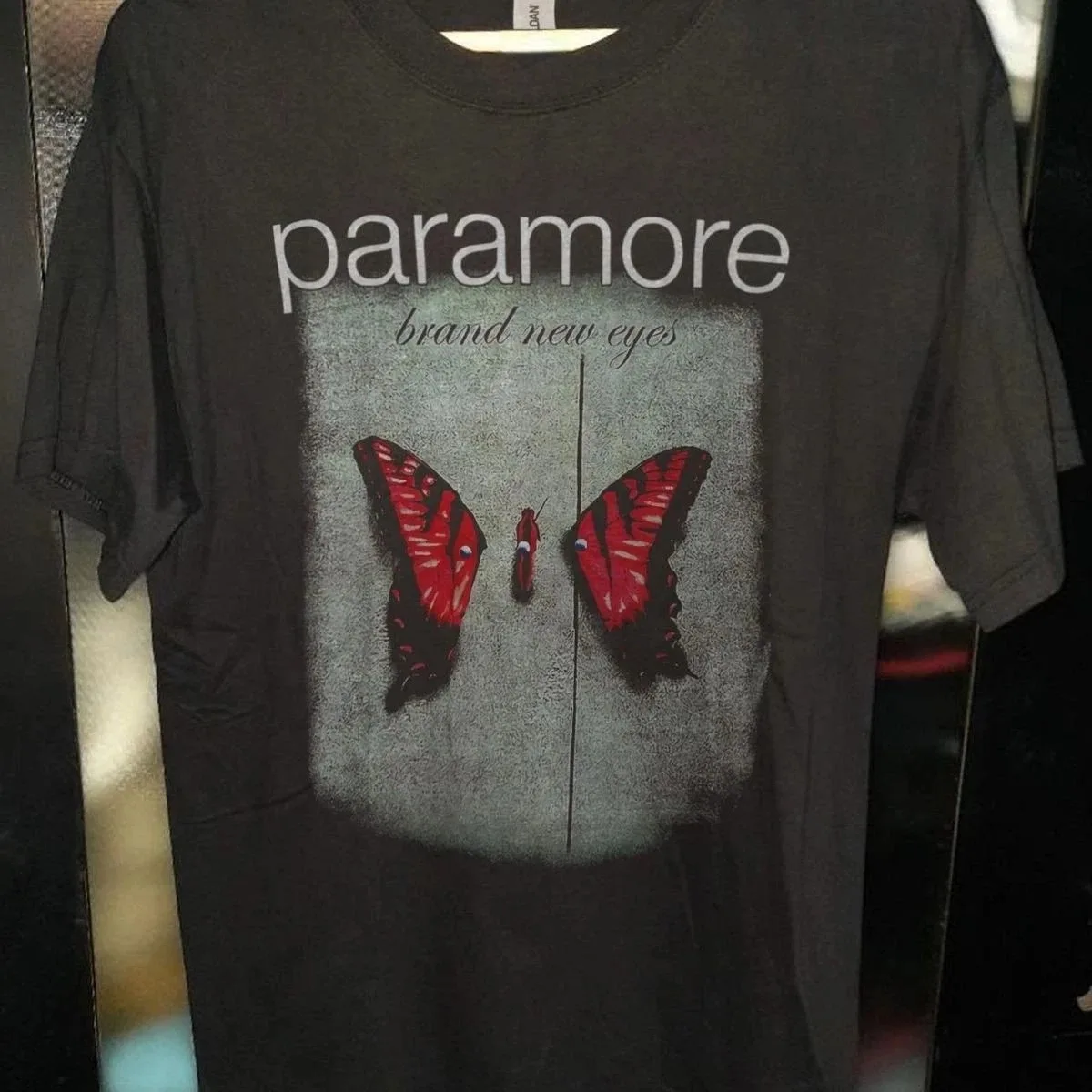 Paramore Band Top New Eye 90s negro estampado impreso camisetas Retro Camiseta de algodón Casual suelta cuello redondo ropa de calle Unisex