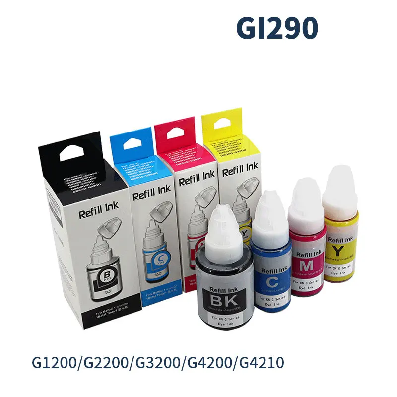 

Запасные чернила GI290 GI-290 Премиум-совместимые чернила для бутылок с маслом для принтера Canon PIXMA G1200 G2200 G3200 G4200 G4210