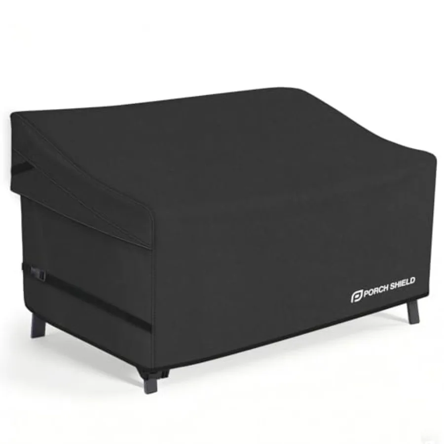 

Водонепроницаемый чехол для уличной скамейки-дивана, чехол для двухместного садового дивана, 56x31x33 дюйма, черный