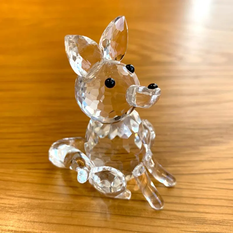 

Crystal Animals Fox Collectible Figurine Paperweight Glass Fox Animal Ornament Table Centerpiece Craft