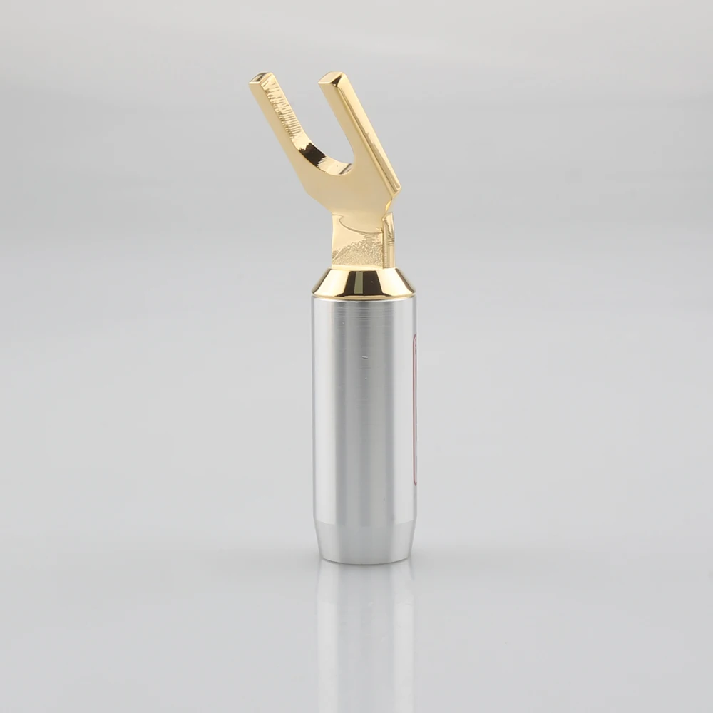 4 sztuk XLO elektryczne XLO HT PRO złącze Hifi Y Spade wtyczka 9mm mosiężne złote Plated kabel głośnikowy widelec złącze wtyczki