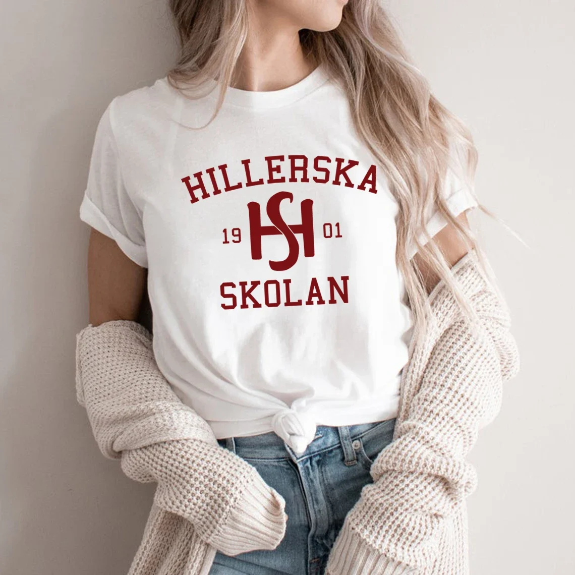 Y2k Short Sleeves Sunmmer T Shirt  Young Royals Hillerska Skolan Cotton Graphic T Shirts Women Short Sleeve Tees Streetwear Top