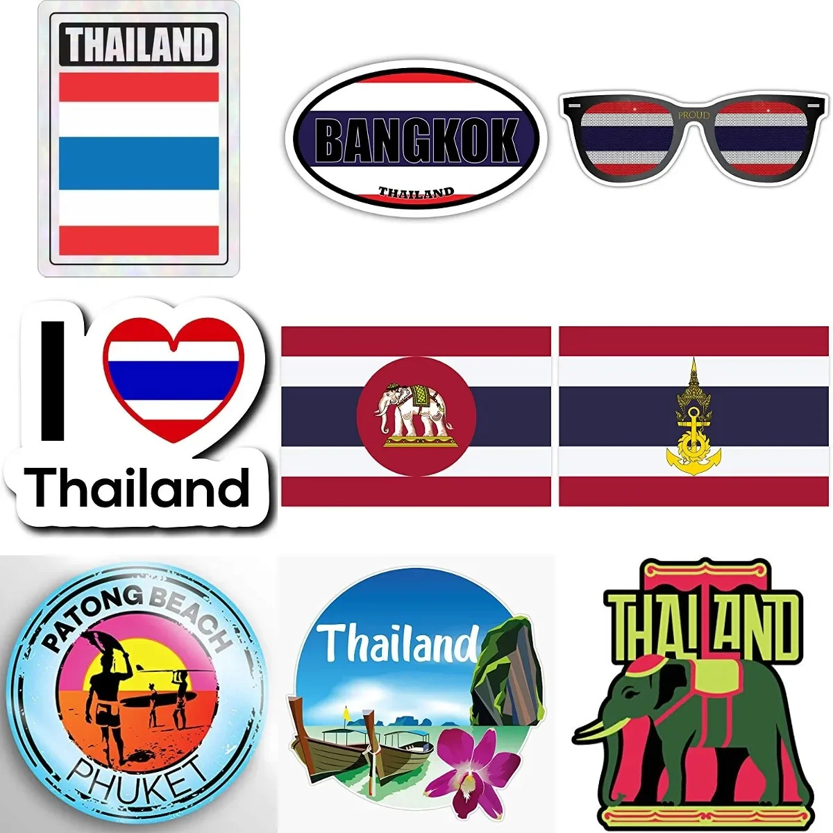

Thailand Flag Elephant Creative Accessories Sticker for Decorate Window Fridge Car Van Motorcycle Off-road Camper Bumper Decal