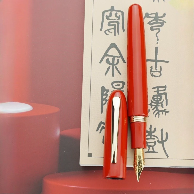 WRITE BEAST Natural Lacquer Fountain Pen Limited Edition Double Layer/triple Layer Long Knife Nib Hand Polished Calligraphy Pen