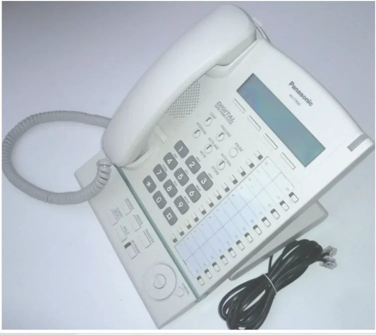 Refurbished second hand PBX telephone digital display phone white KX-T7630