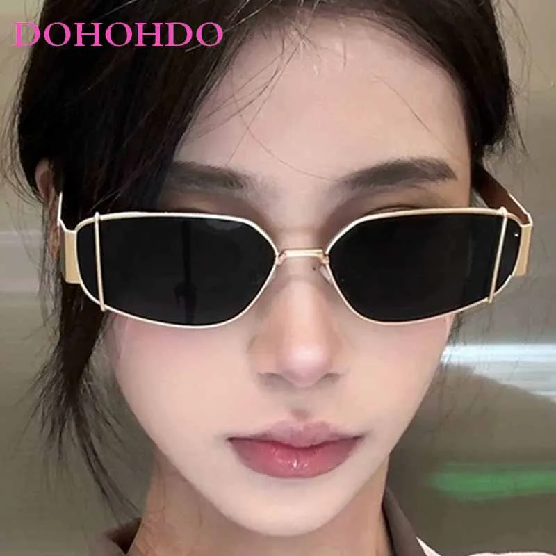 

Fashion Punk Metal Y2K Oval Frame Women Sunglasses Luxury Brand Designer Men Sunglass Driving Travel Eyewear Ladies Lentes UV400