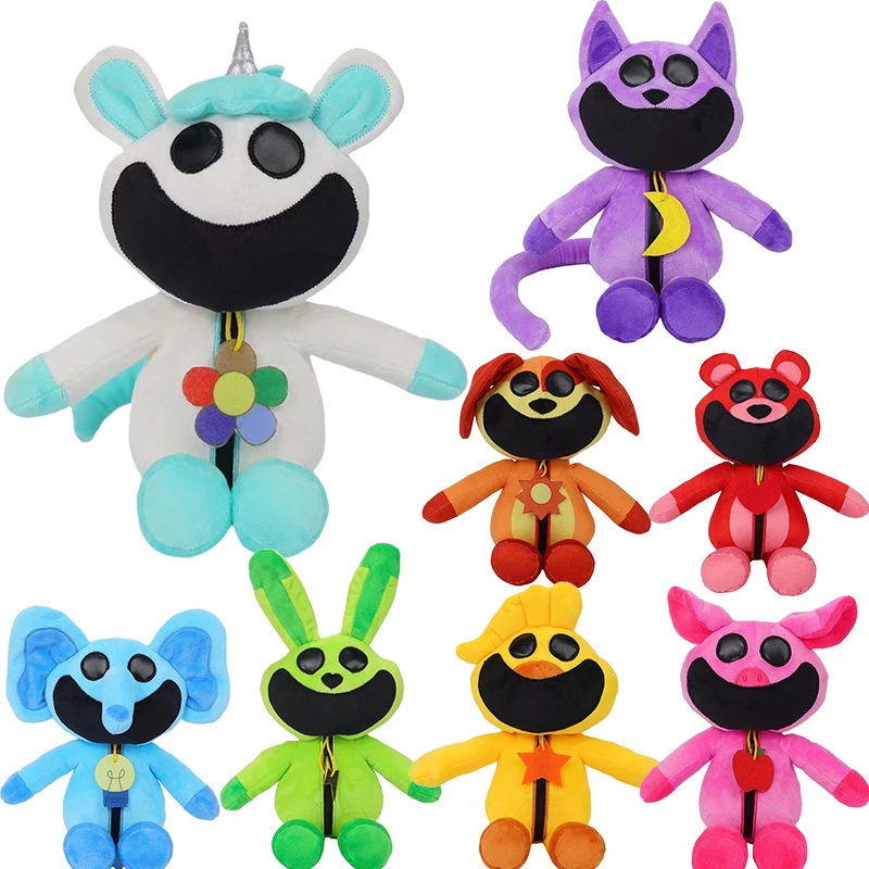 New Smiling Critters Plush Toys Cartoon Stuffed Cat Nap Bear Dolls Soft Toy ​Pillow Boys Kids Birthday Gifts