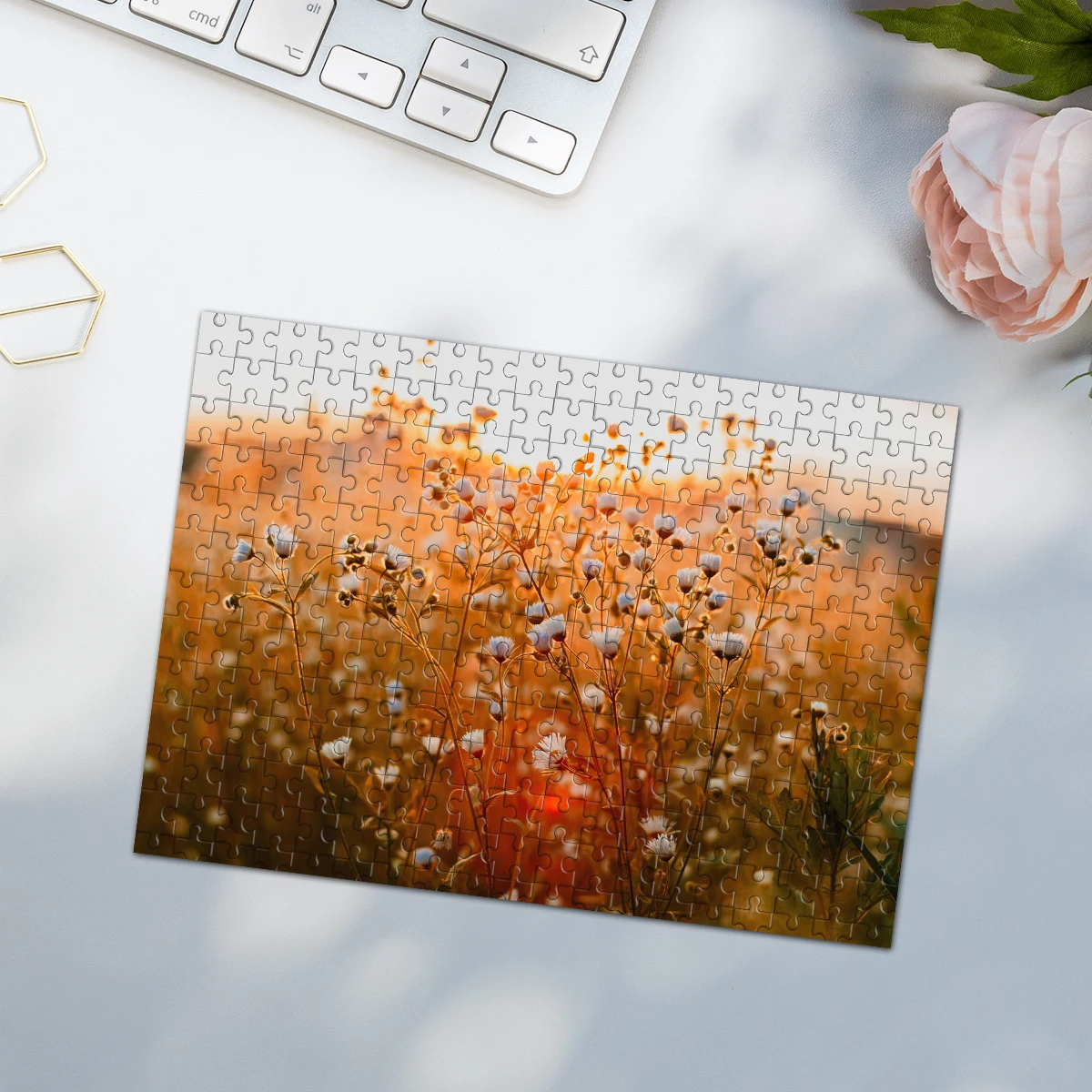 35/300/500/1000pcs Personalized Custom Photo Puzzle scenery photo For Festivals Parties Weddings Birthdays Holidays