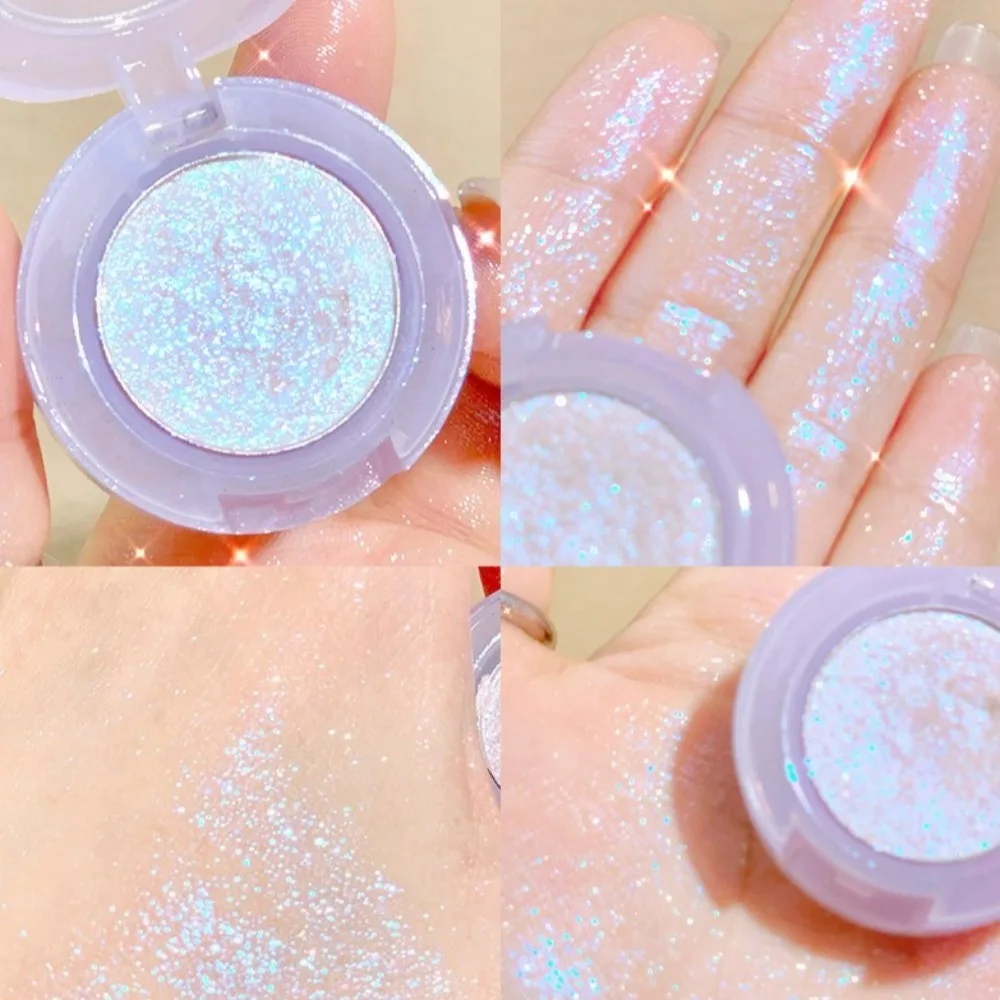 Ins Xixi モノクローム アイシャドウ グリッター パール調 ダイヤモンド アイシャドウ パレット ハイライト パウダー 化粧品 アクセサリー