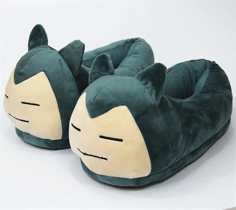 Pokemon Elf Kawaii Pikachu Slippers Snorlax Psyduck Anime Cartoon Shoes Warm Winter For Children Adult Gifts