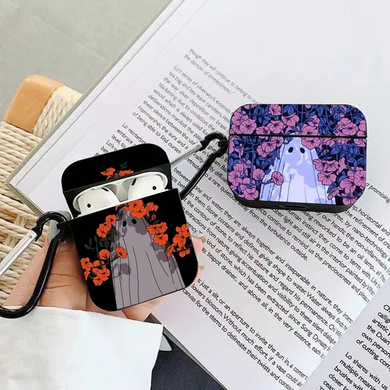 Luxury Happy Halloween Ghost Case for Airpods 1 2 3 Pro 2 2022 Festive Bluetooth Earphone Protective Cover Couque Gift