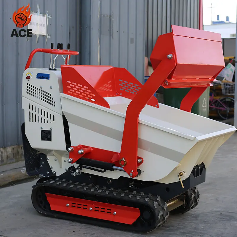 รถดัมพ์ตีนตะขาบขนาดเล็กแบบปรับแต่งได้ รถดัมพ์ตีนตะขาบอเนกประสงค์ขนาดเล็ก 800 กก. รถขนส่งขนาดเล็กสำหรับรถผสมคอนกรีต