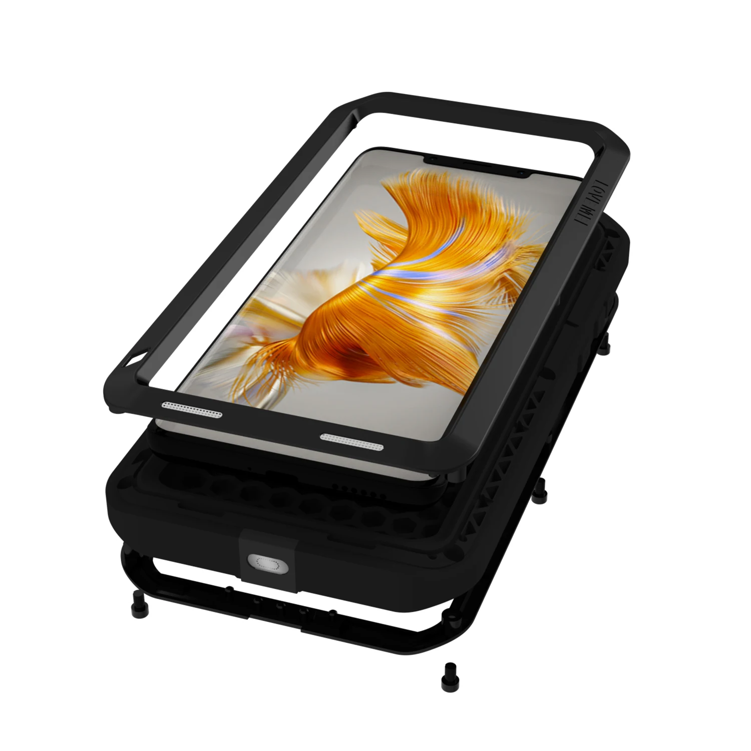 Love Mei Metal Phone Cases For Huawei Mate 50 Pro Aluminum Armor Shockproof Heavy Duty Case For Mate50 Pro Protective Cover