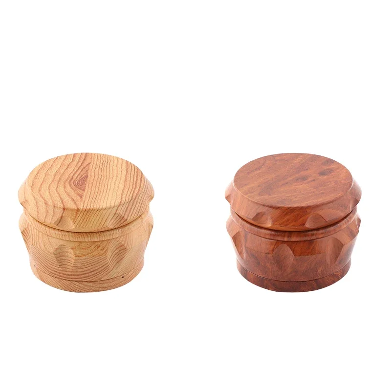 

50mm Roller Vanilla Grinder 4-Ply Drum Resin Wooden Tobacco Grinder Smoking Tools for Smokers Portable Manual Cigarette Shredder